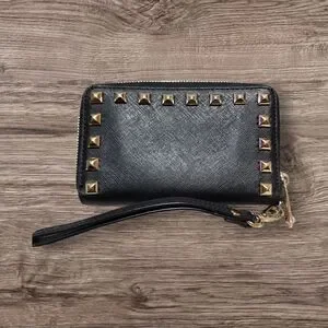 Michael Kors | Bags | Michael Kors Black Studded Wristlet  display picture 1